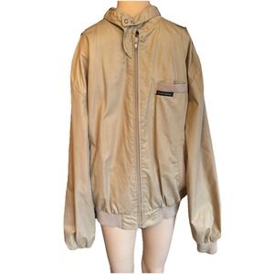 Club House Vintage 80s Bomber Like Jacket Men's X-Large Tan